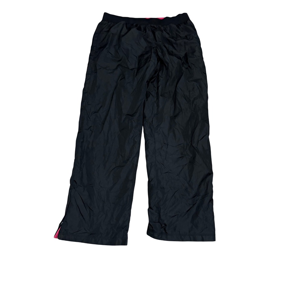 Athletic Works Black Lined‎ Track Pants Athletic Joggers Ladies L 12 14